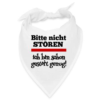 Bitte nicht stören! - Bandana - Weiß - Vorne