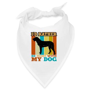 Cao De Castro Laboreiro Hund Silhouette Retro Sonne - Bandana - Weiß - Vorne