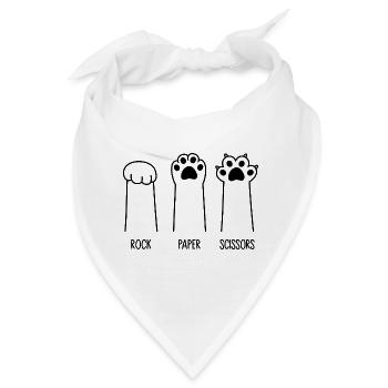 Rock Paper Scissors - Bandana - Weiß - Vorne