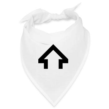 Pfeil nach oben - Bandana - Weiß - Vorne
