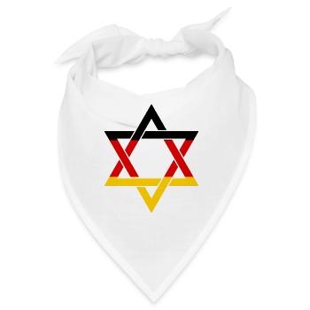 STOLZER DEUTSCHER JUDE Judentum Juden Menorah - Bandana - Weiß - Vorne