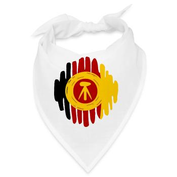 NVA Landstreitkräfte Kokarde gemalt - Bandana - Weiß - Vorne