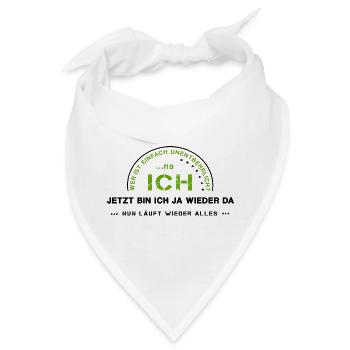 Egoist selbstverliebt Ich - Bandana - Weiß - Vorne