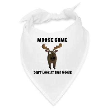 Moose Game - Don't look at this Moose - Bandana - Weiß - Vorne