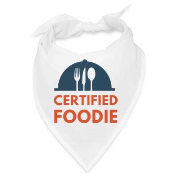 certified food lover Essen Foodie - Bandana - Weiß - Vorne