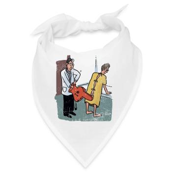 Umsichtiger Urologe Prostatacheck - Bandana - Weiß - Vorne