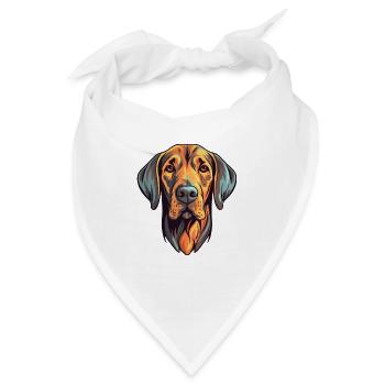 Plott Hund Hund Rasse Aquarell Cartoon Kawaii Co - Bandana - Weiß - Vorne