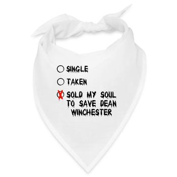 Rotes X-Tropfen Motiv Supernatural - Bandana - Weiß - Vorne