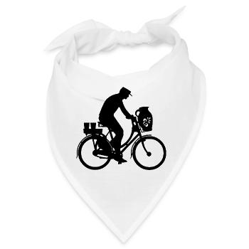 Fahrrad & Bembel in Frankfurt (Mann) - Bandana - Weiß - Vorne