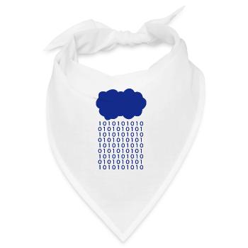 Bit Regen Wolke Informatiker - Bandana - Weiß - Vorne