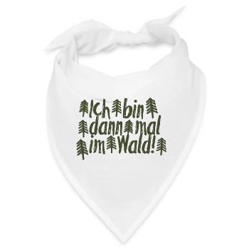 Ich bin dann mal im Wald – Bushcraft & Survival - Bandana - Weiß - Vorne