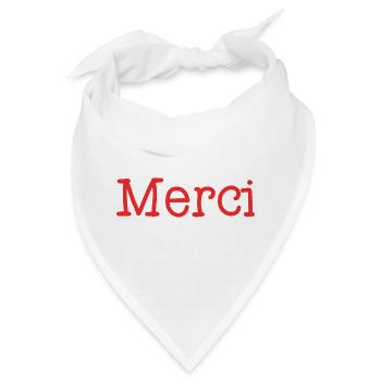VIELEN DANK. DANKE. VIELEN DANK. JAHRESTAG. GEBURT. - Bandana - Weiß - Vorne