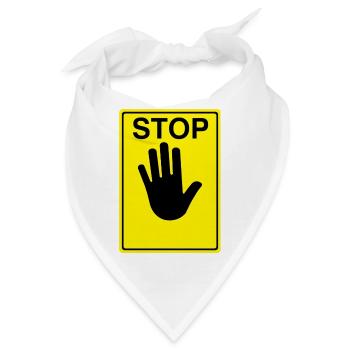 Stop Schild Logo - Bandana - Weiß - Vorne