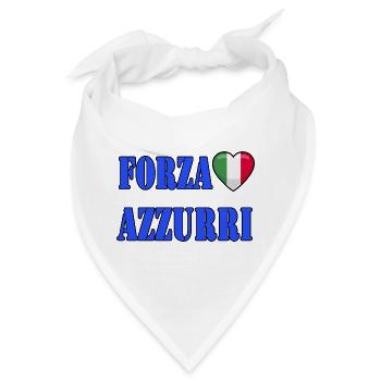 Forza Azzurri Italien Trikot - Bandana - Weiß - Vorne