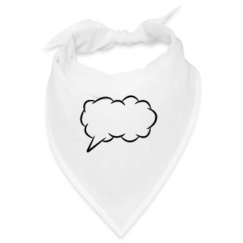 Sprechblase Gedankenblase - Bandana - Weiß - Vorne