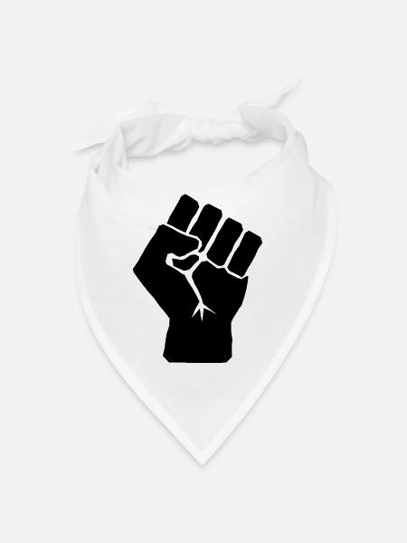 Poing levé de solidarité - Bandana - blanc