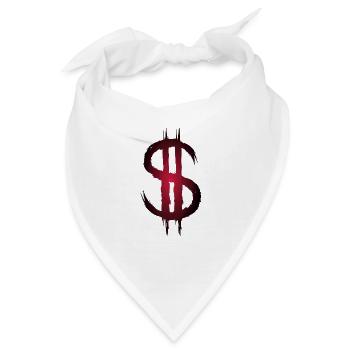 Dollarzeichen Dollar Geld Symbol - Bandana - Weiß - Vorne