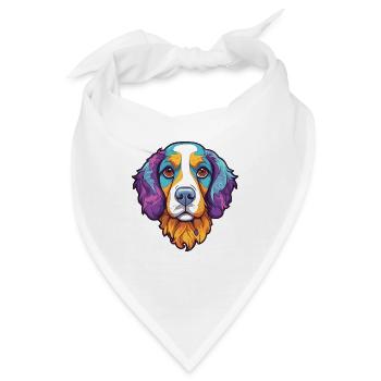 Cao de Castro Laboreiro Hunderasse Cartoon Kawaii I - Bandana - Weiß - Vorne