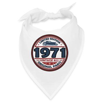 Jahrgang 1971 - Bandana - Weiß - Vorne
