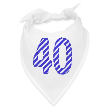 40. 40 JAHRE. 40-JÄHRIGES JUBILÄUM. 40-JÄHRIGES JUBILÄUM. - Bandana - Weiß - Vorne