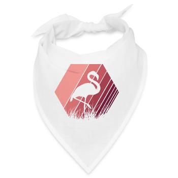 Flamingo - Bandana - Weiß - Vorne
