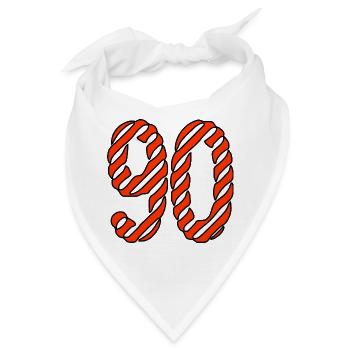 90. 90 JAHRE. 90-JÄHRIGES JUBILÄUM. 90-JÄHRIGES JUBILÄUM. - Bandana - Weiß - Vorne