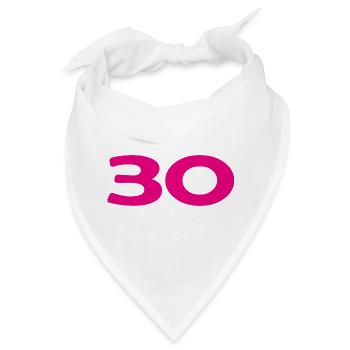 30. 30 JAHRE. 30-JÄHRIGES JUBILÄUM. 30-JÄHRIGES JUBILÄUM. - Bandana - Weiß - Vorne