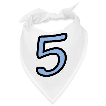 5. 5 JAHRE. 5-JÄHRIGES JUBILÄUM. 5-JÄHRIGES JUBILÄUM. 5. - Bandana - Weiß - Vorne