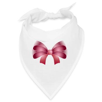 Elegante Schleife in rosa - Bandana - Weiß - Vorne