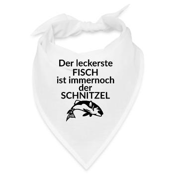 Schnitzel-Fisch - Bandana - Weiß - Vorne