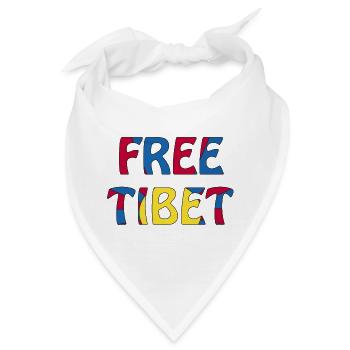 free tibet - Bandana - Weiß - Vorne
