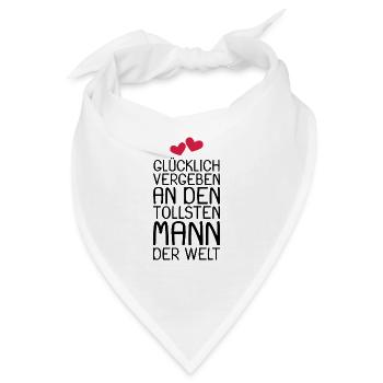 Glücklich vergeben Geschenk - Bandana - Weiß - Vorne
