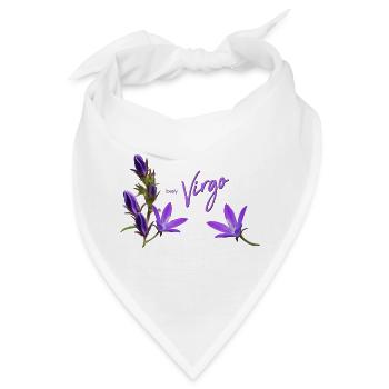 Jungfrau Sternzeichen Jungfrau Glockenblume - Bandana - Weiß - Vorne