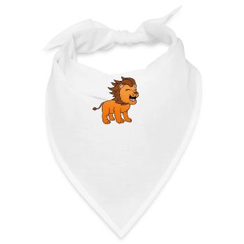 Lion Löwe - Bandana - Weiß - Vorne