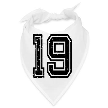 19 Corum schwarz used - Bandana - Weiß - Vorne