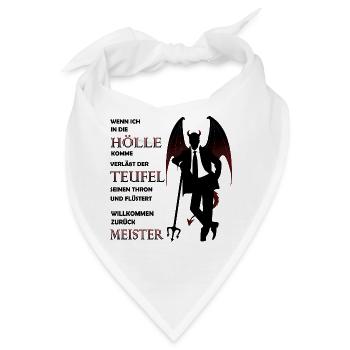 Teufel Satan Luzifer Hölle Halloween - Bandana - Weiß - Vorne