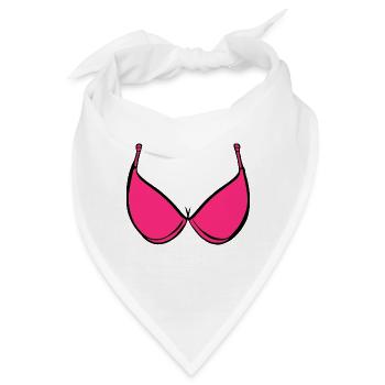 Brüste BH Rosa - Bandana - Weiß - Vorne