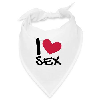 I love sex - Bandana - Weiß - Vorne