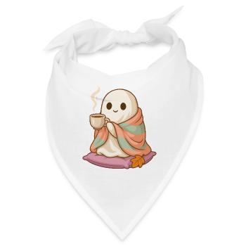 Süßes Cozy Geist Halloween Design - Bandana - Weiß - Vorne