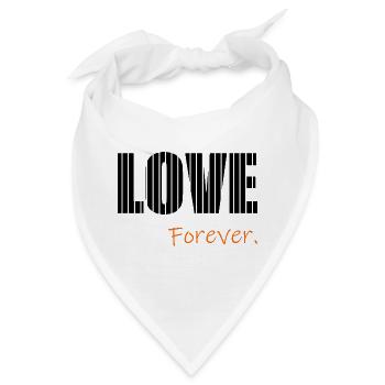 ICH LIEBE DICH. ICH LIEBE DICH. LIEBE. LIEBE. HERZ. - Bandana - Weiß - Vorne
