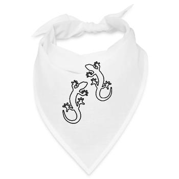 gecko zwei - Bandana - Weiß - Vorne