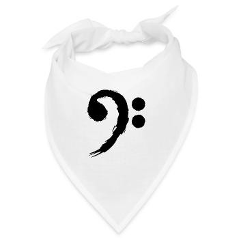 Bass musikalische Symbole - Bandana - Weiß - Vorne