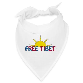 free tibet - Bandana - Weiß - Vorne