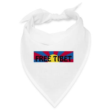 free tibet - Bandana - Weiß - Vorne