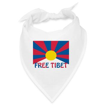 free tibet flagge - Bandana - Weiß - Vorne