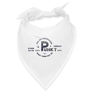 auf den Punkt zum Punkt kommen - Bandana - Weiß - Vorne
