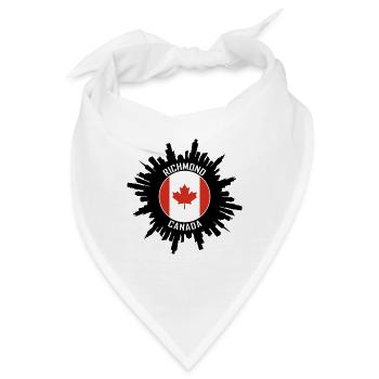 Richmond Skyline Kanada Flagge Reise-Souvenir - Bandana - Weiß - Vorne