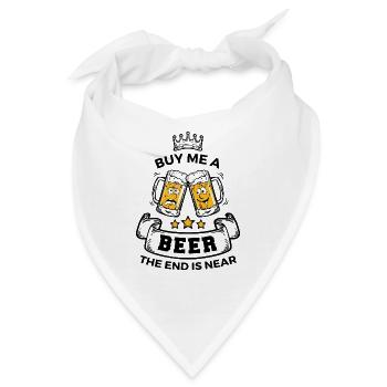 Durstiger Junggeselle Bierkrug - Bandana - Weiß - Vorne