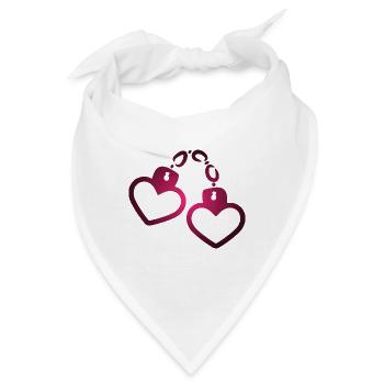Handschelle Herz - Bandana - Weiß - Vorne