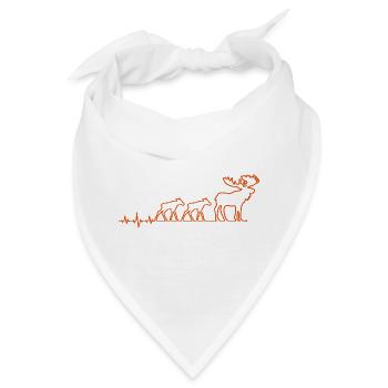 elch moose - Bandana - Weiß - Vorne